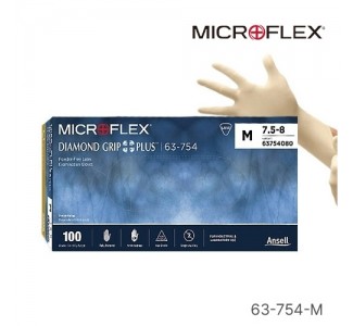 MICROFLEX 일회용 라텍스 장갑. DIAMOND GRIP PLUS
